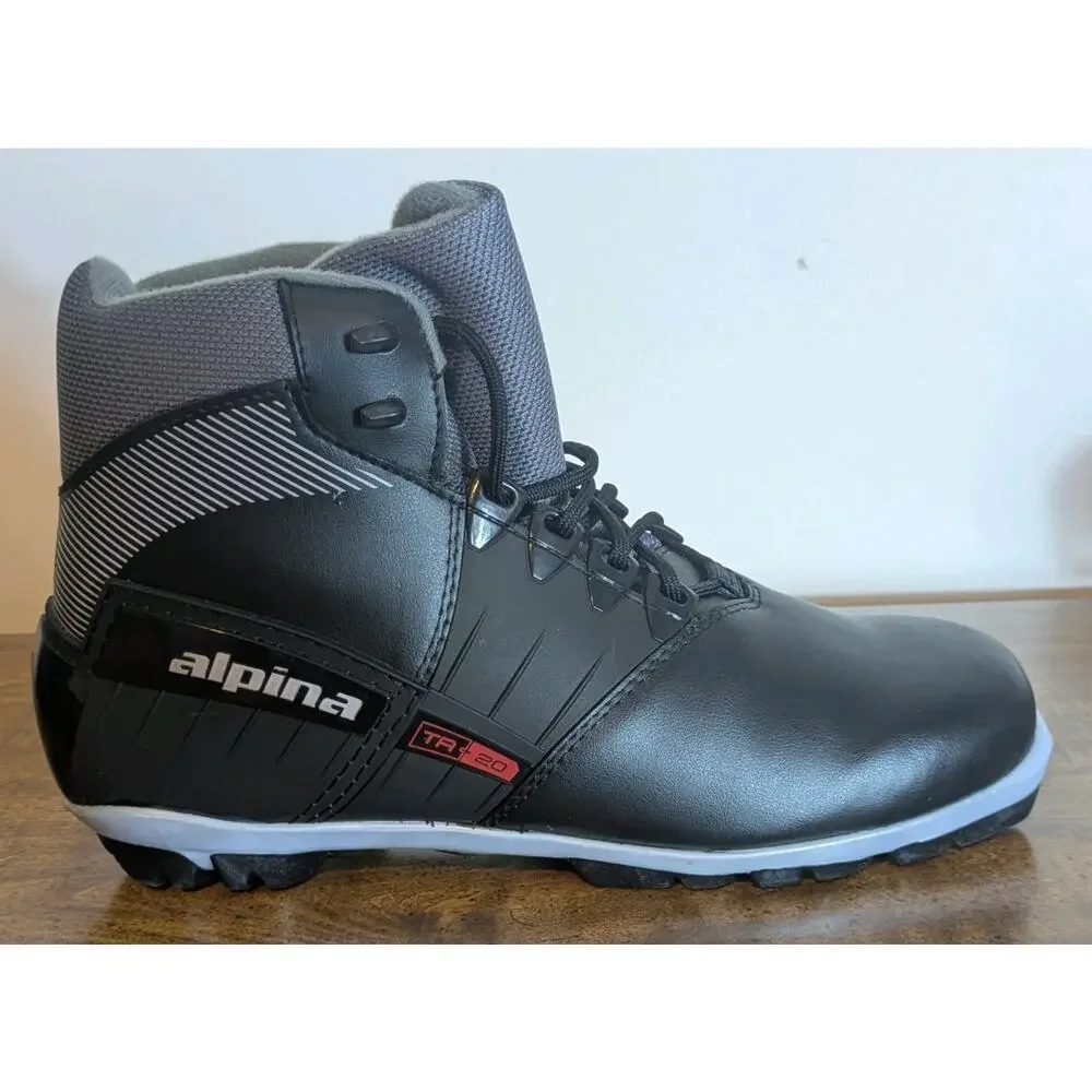 Alpina TR20 Cross Country Ski Boots NNN Touring Black Charcoal Mens Size US 9.5